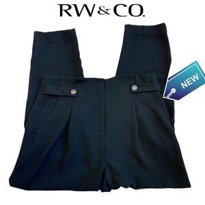 RW&CO NWT Black high-rise dress pants trousers size 10